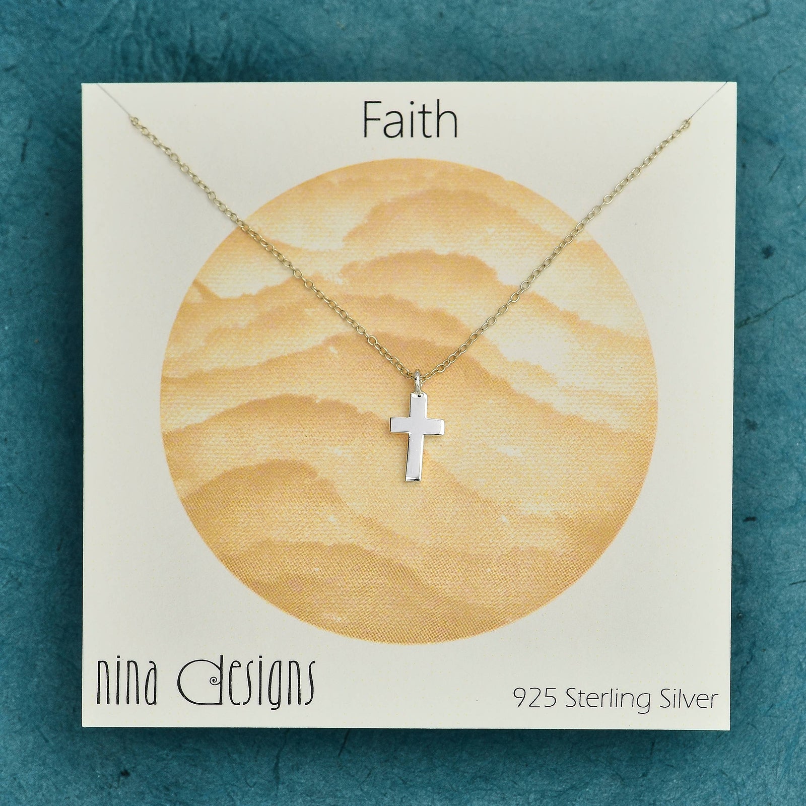 Sterling Silver Cross Necklace 18 Inch