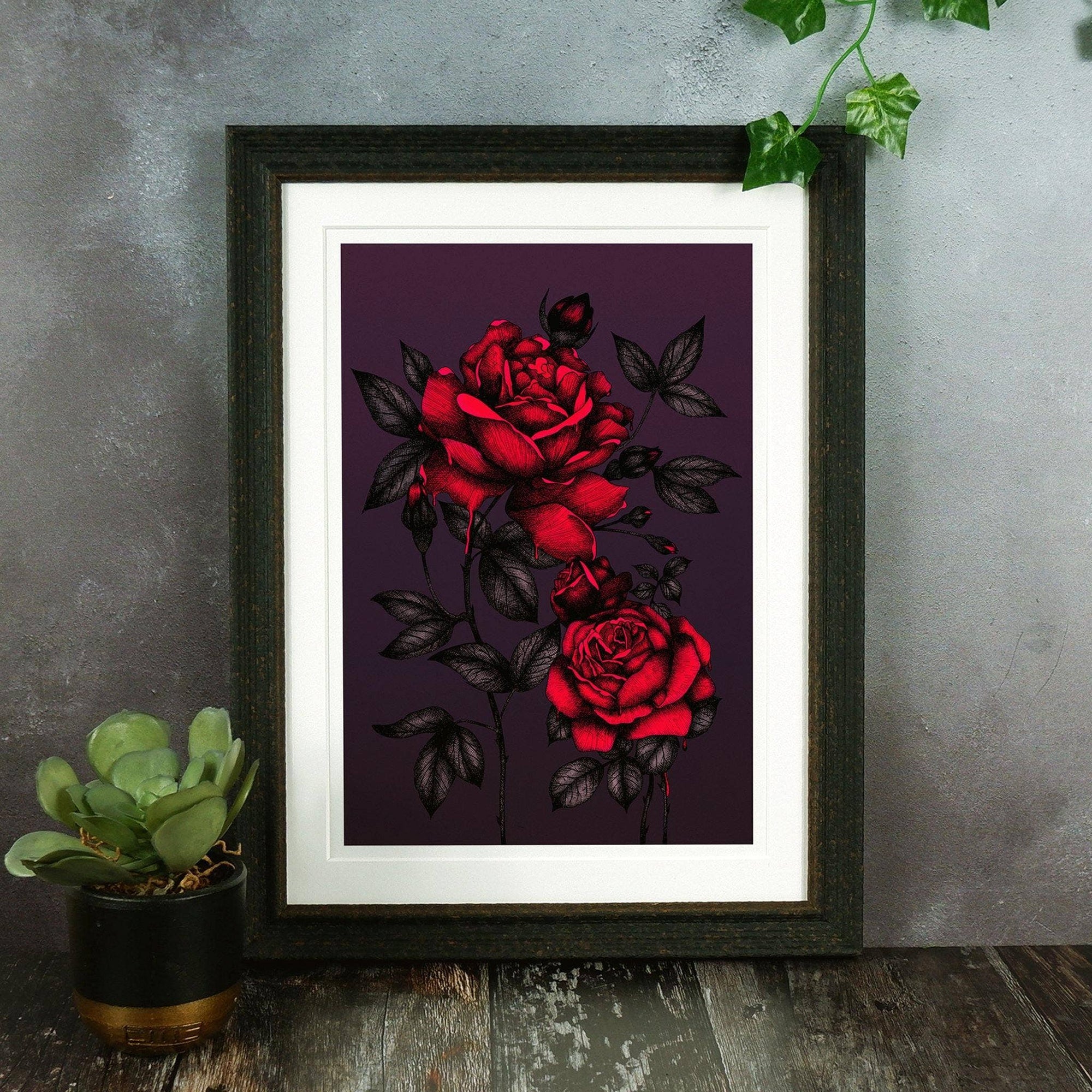 Bleeding Roses - Giclée Art Print