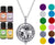 Elephant Chrome Aromatherapy Diffuser Necklace with 12 Color Pads and 4 Essential Oils Set