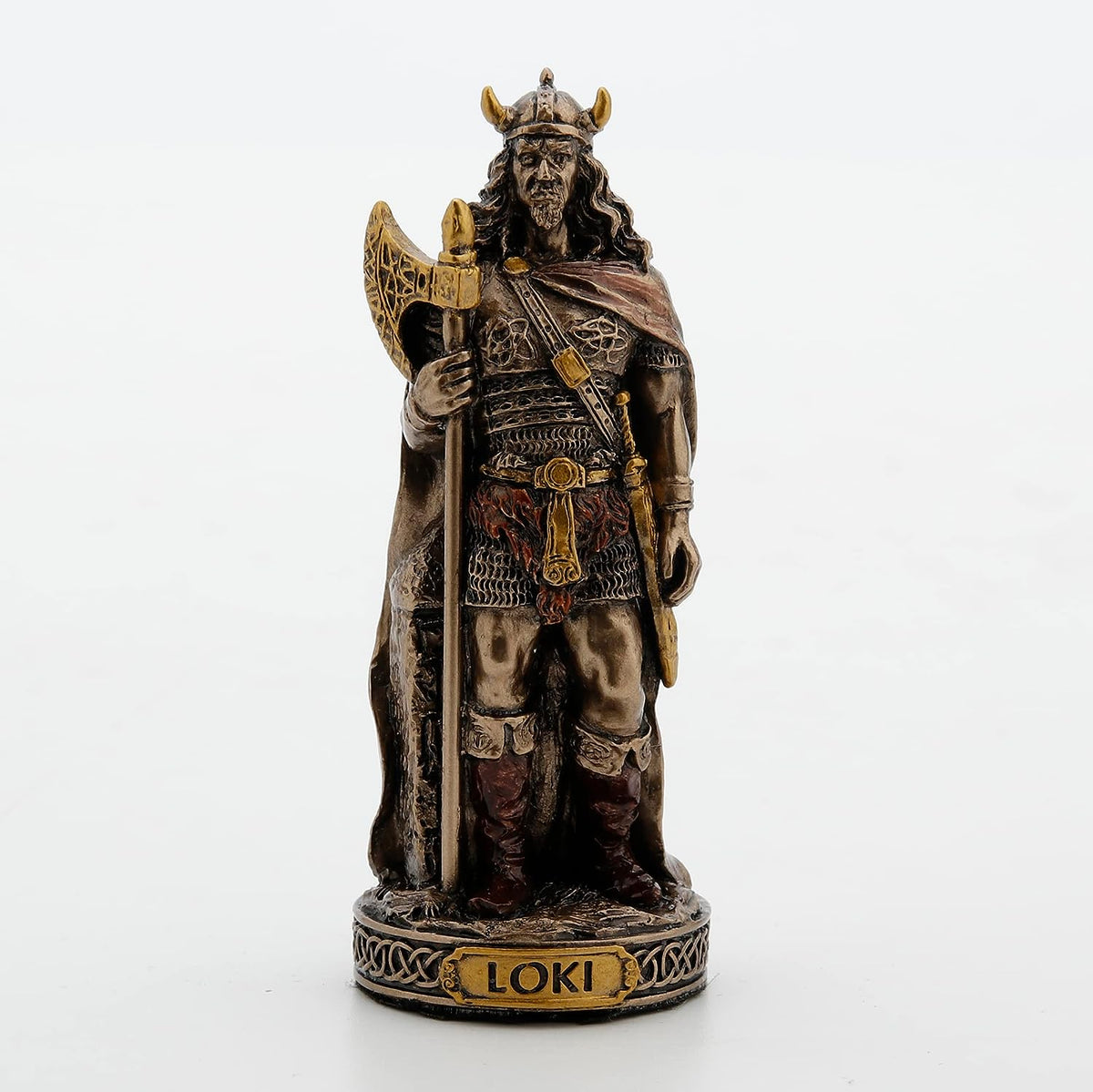 Norse God Figurine - Bronze Resin Sculpture for Home Decor and Altars