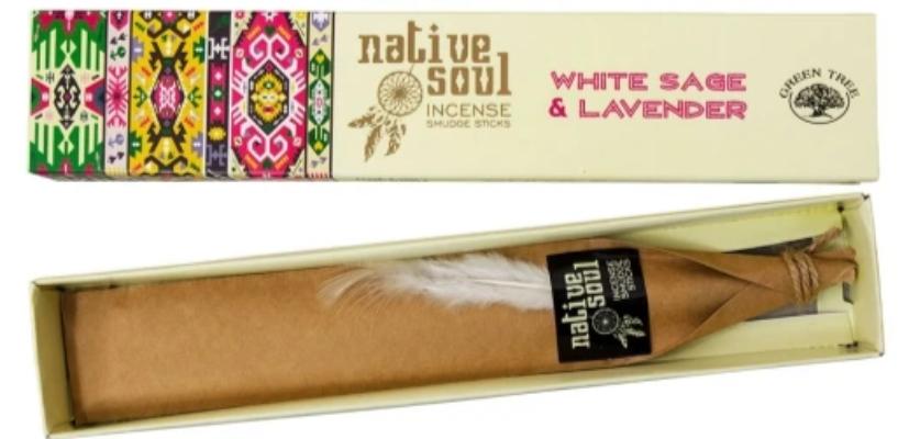 Native Soul White White Sage &amp; Lavender Incense Sticks 15gm