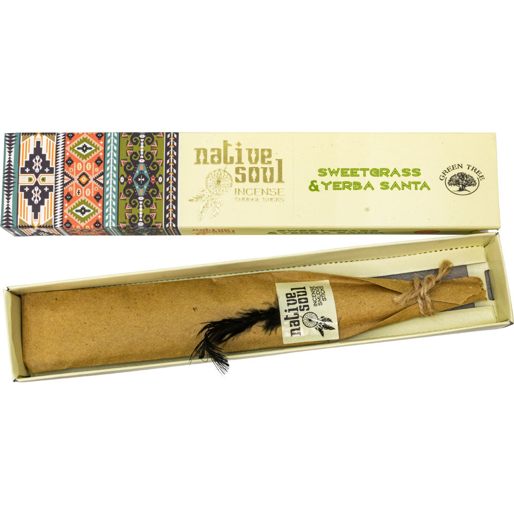 Native Soul Sweetgrass &amp; Yerba Santa Incense Sticks 15gm
