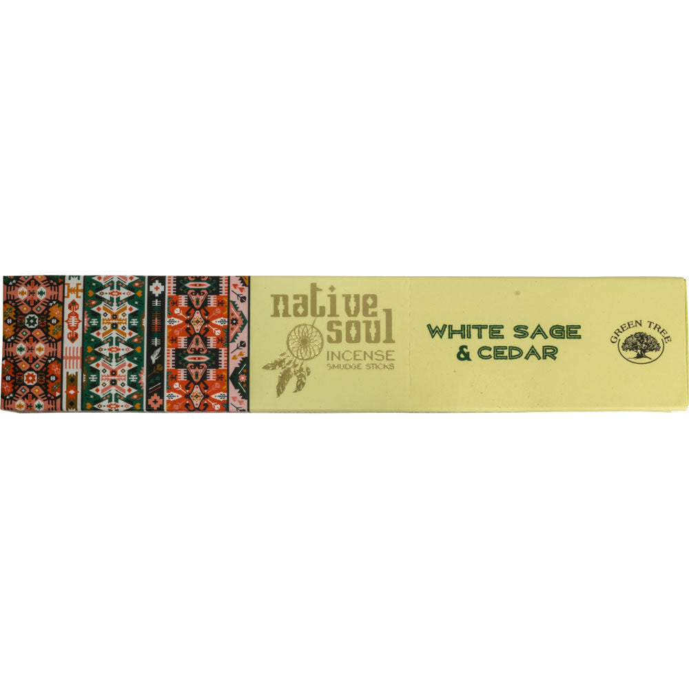 Native Soul White Sage &amp; Cedar Incense Sticks 15gm