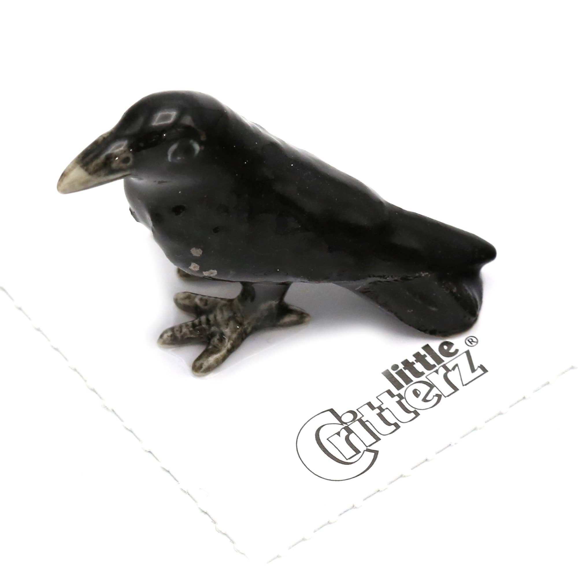 Trickster Raven Porcelain Miniature