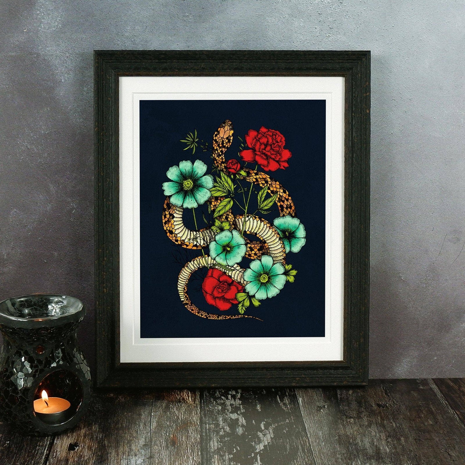 Floral Snake - Giclée Art Print