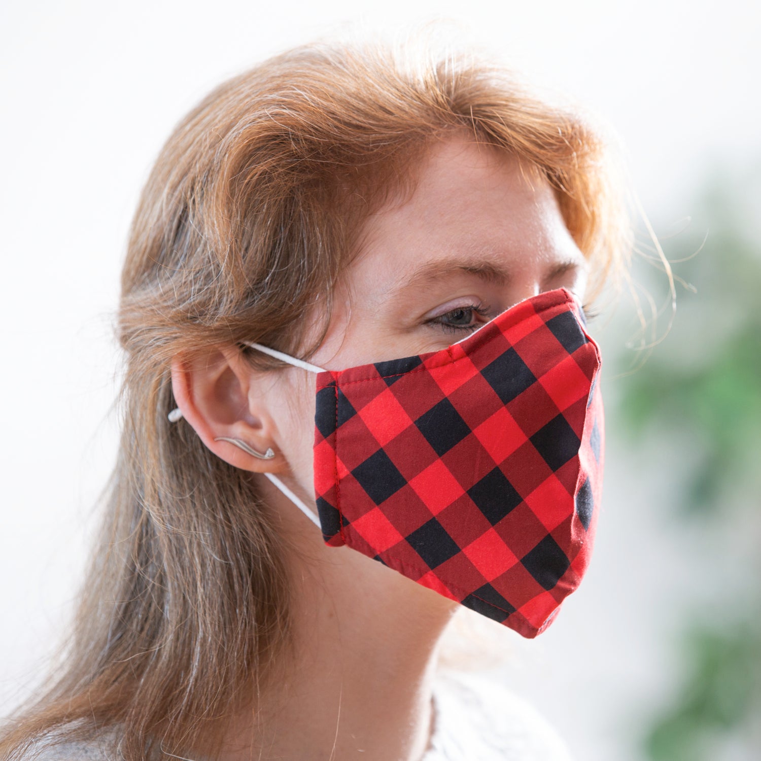 Adult 3-Layer Cotton Face Mask with Ear Saver