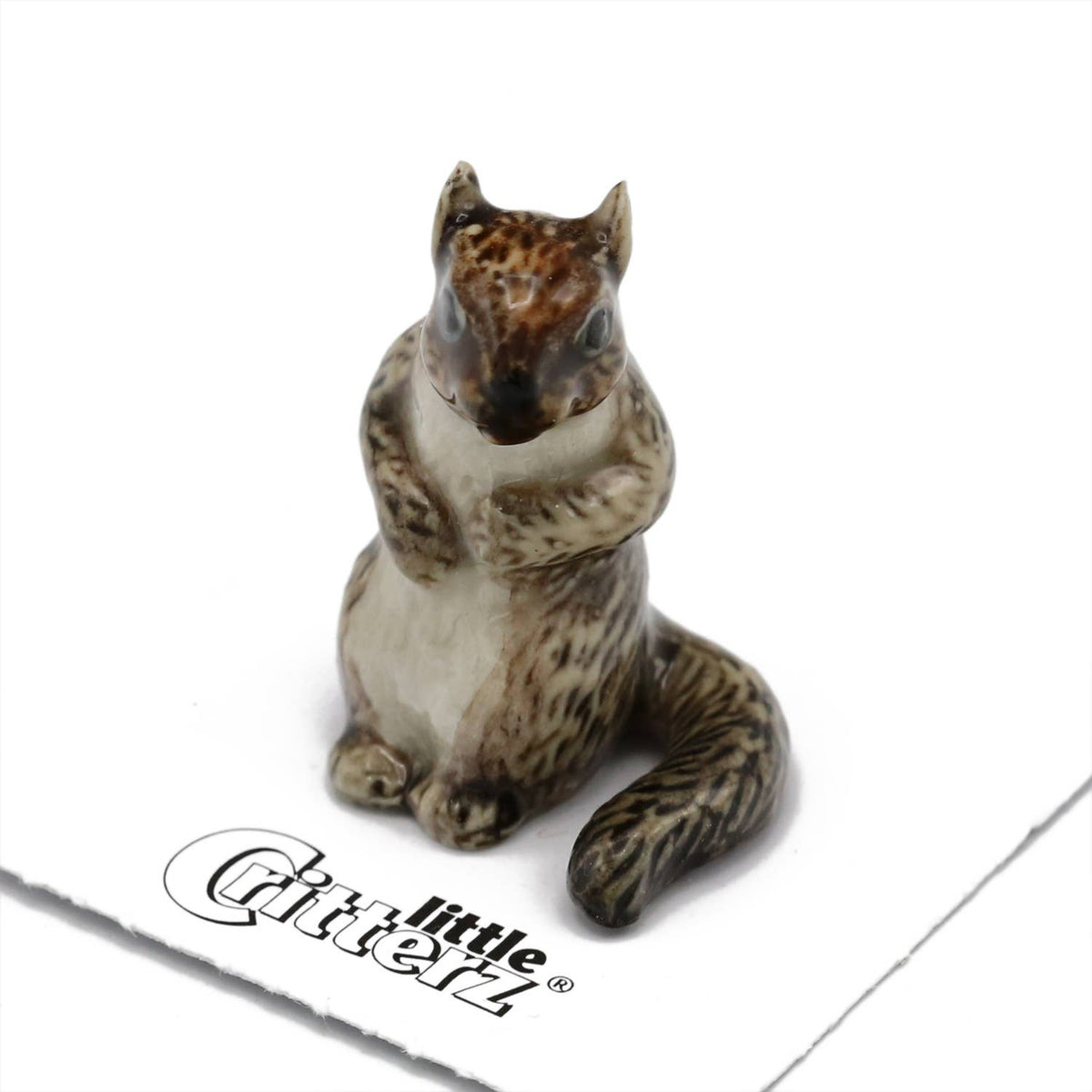 Scamper Grey Squirrel Porcelain Miniature