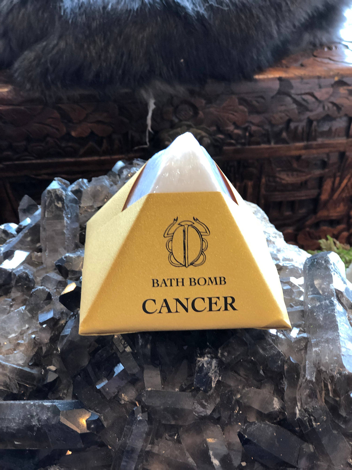 Cancer Bath Bomb with Charged Crystal
