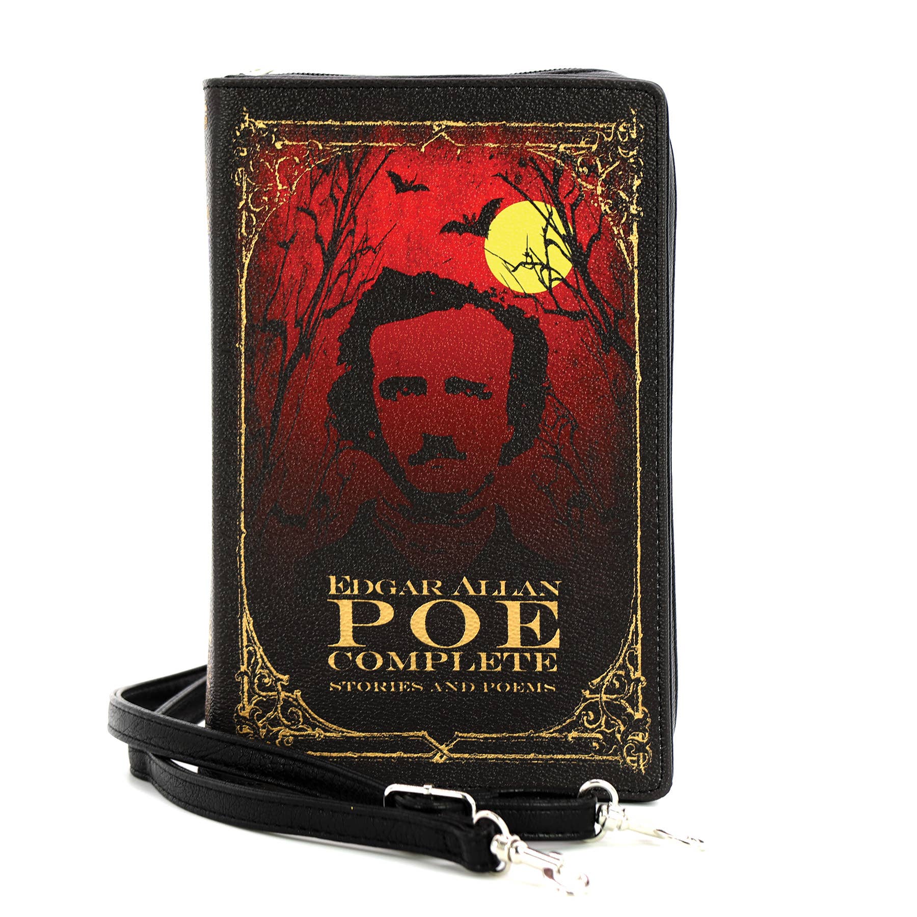 Edgar Allan Poe Book Clutch Bag in Vinyl