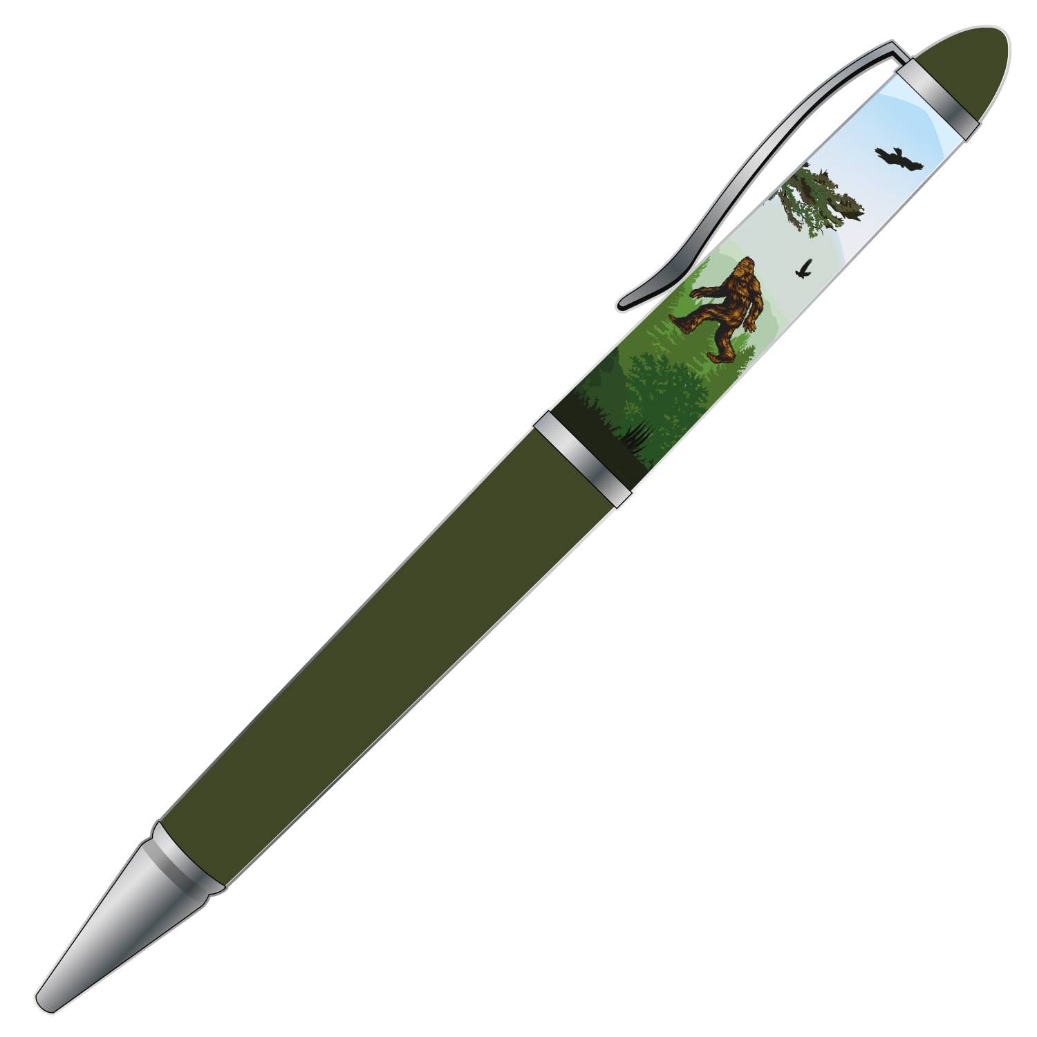 Bigfoot Sasquatch Floaty Pen-Green