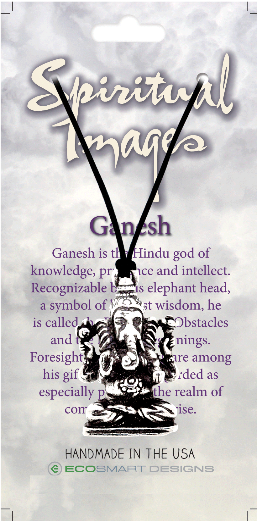 Spiritual Images Ganesh Pewter Charm Amulet