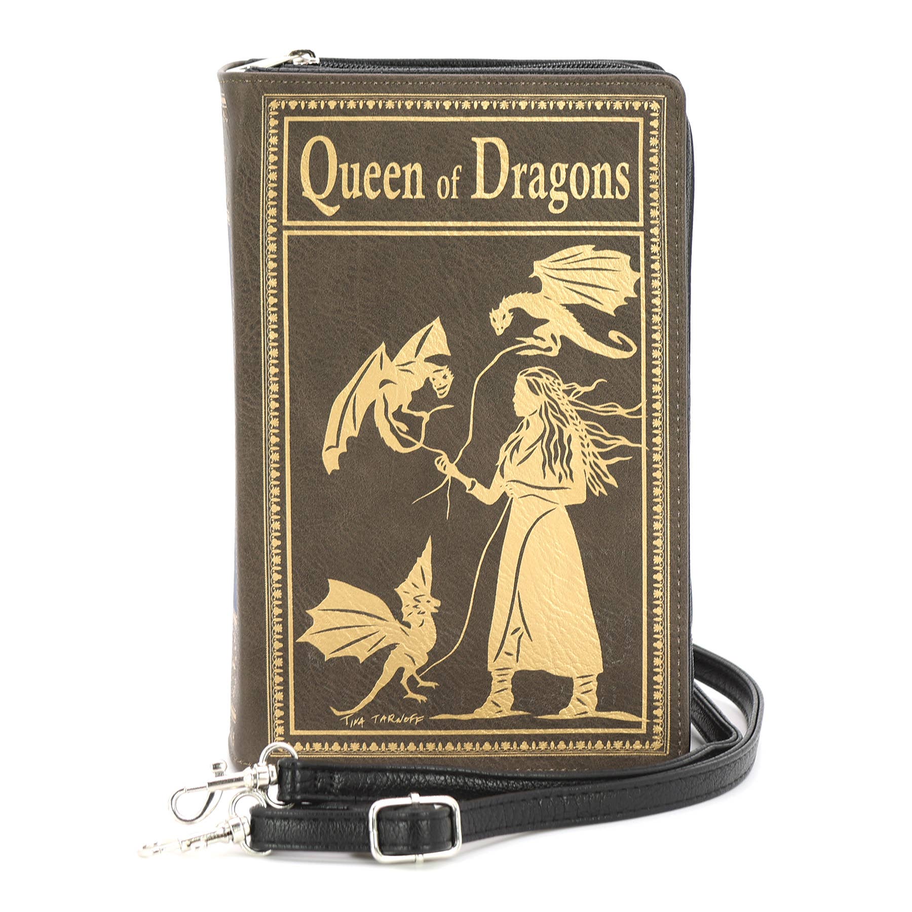 Queen of Dragons Book Clutch Bag in Vinyl