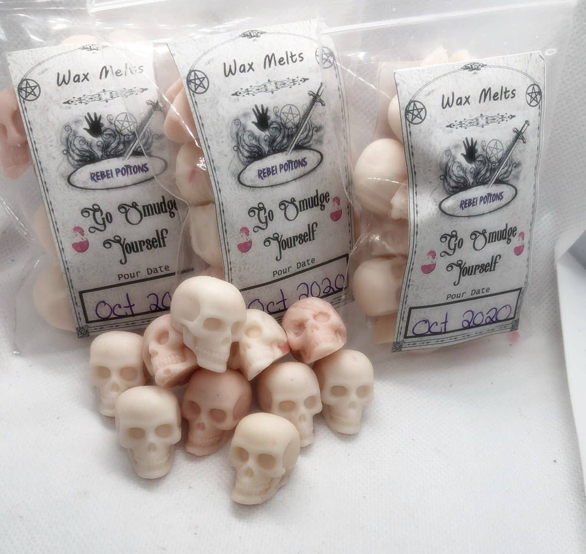 SMUDGE Skull Wax Melts – Box of 10 | Para-Soy Wax Melts for Warmers