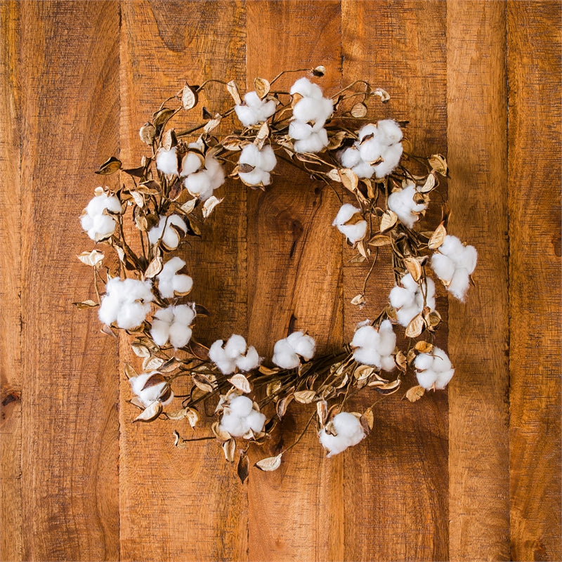 White Natural Cotton Wreath