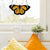 Yellow & Orange Butterfly Stained Glass Window Panel 6.5"H