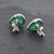 Green Onyx Sterling Silver Stud Earrings