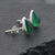 Green Onyx Sterling Silver Stud Earrings