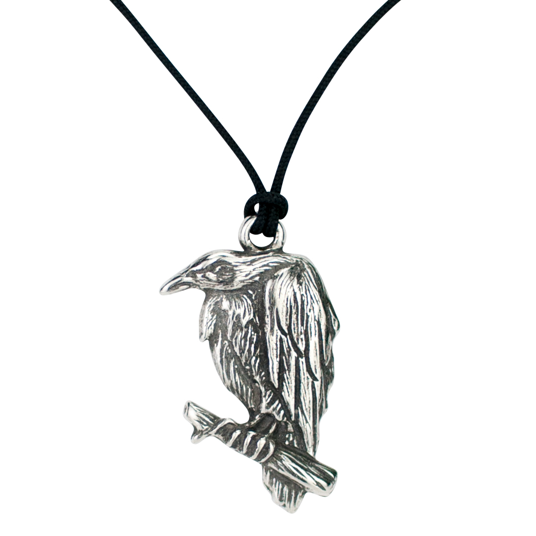 In the Wild Raven Pewter Charm
