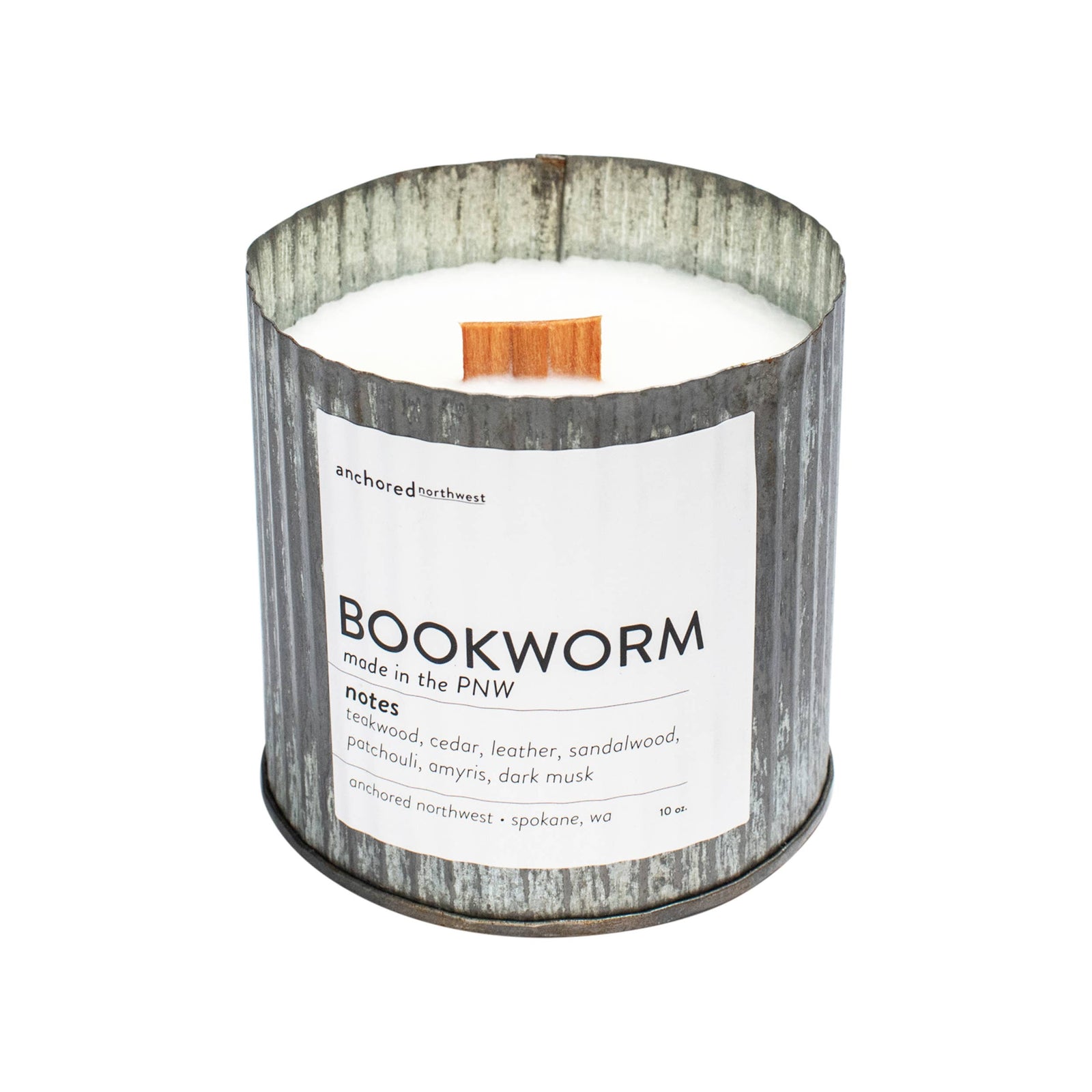 Bookworm Wood Wick Rustic Farmhouse Soy Candle