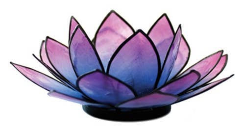 Pink &amp; Turquoise SoHo Lotus Tealight Candle Holder