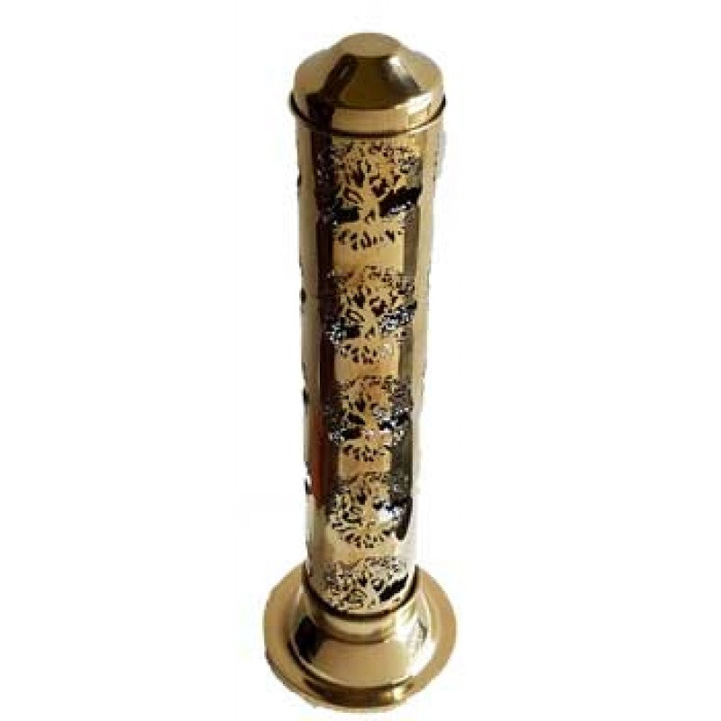 Brass Incense Tower Burner 11"