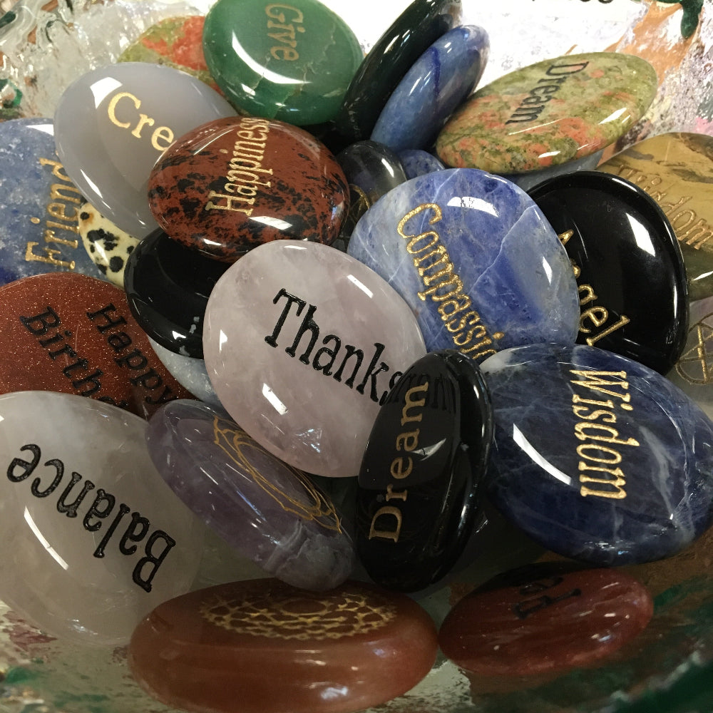 Word Stone – Engraved Gemstone for Intention & Healing