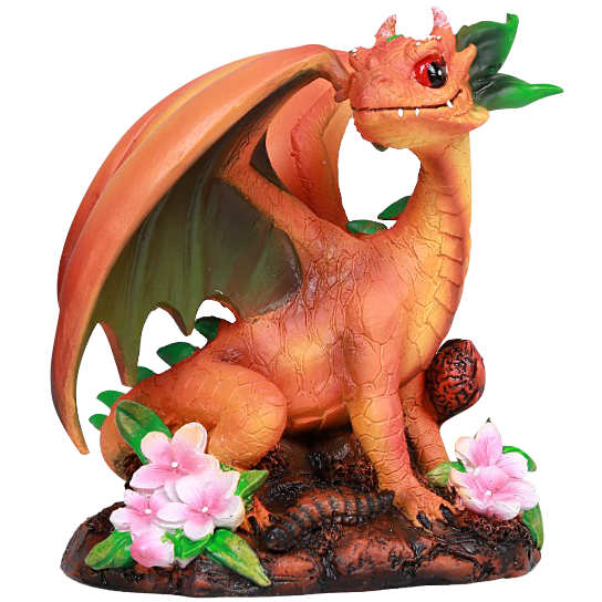 Peach Dragon Statue