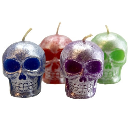Colorful Skull Candle
