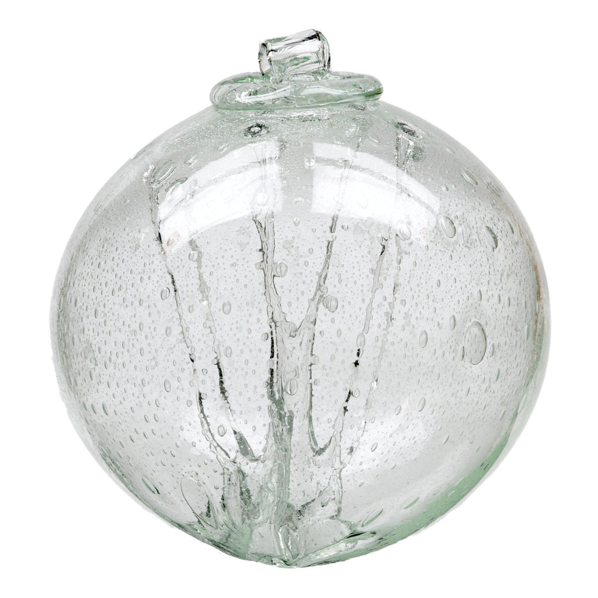 Olde English Witch Ball | Clear hand-blown Art Glass Ornament