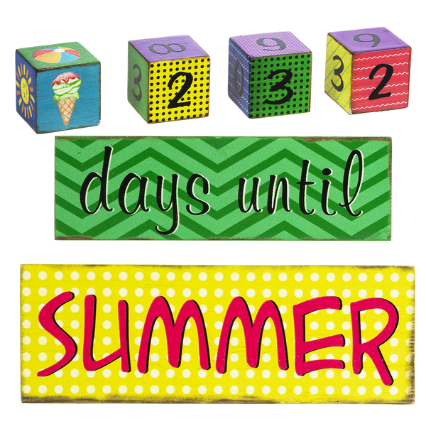Countdown to Summer Numbered Blocks