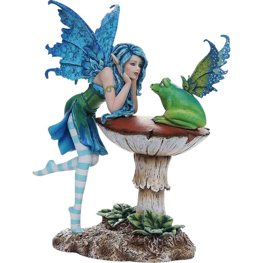 Frog Gossip Fairy Statue
