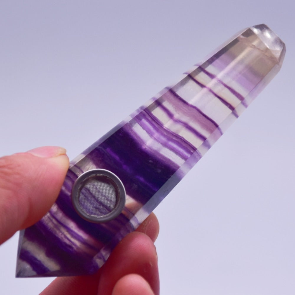 Rainbow Fluorite Gemstone pipe