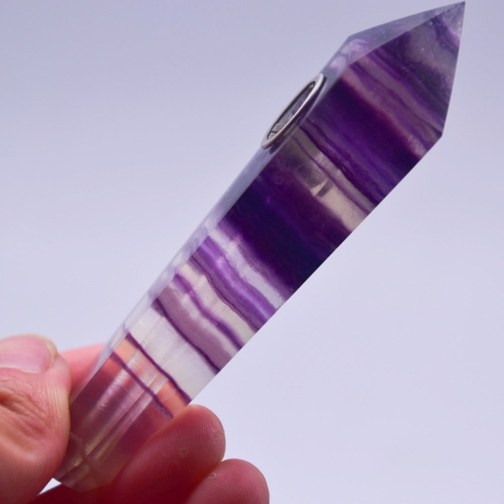 Rainbow Fluorite Gemstone pipe