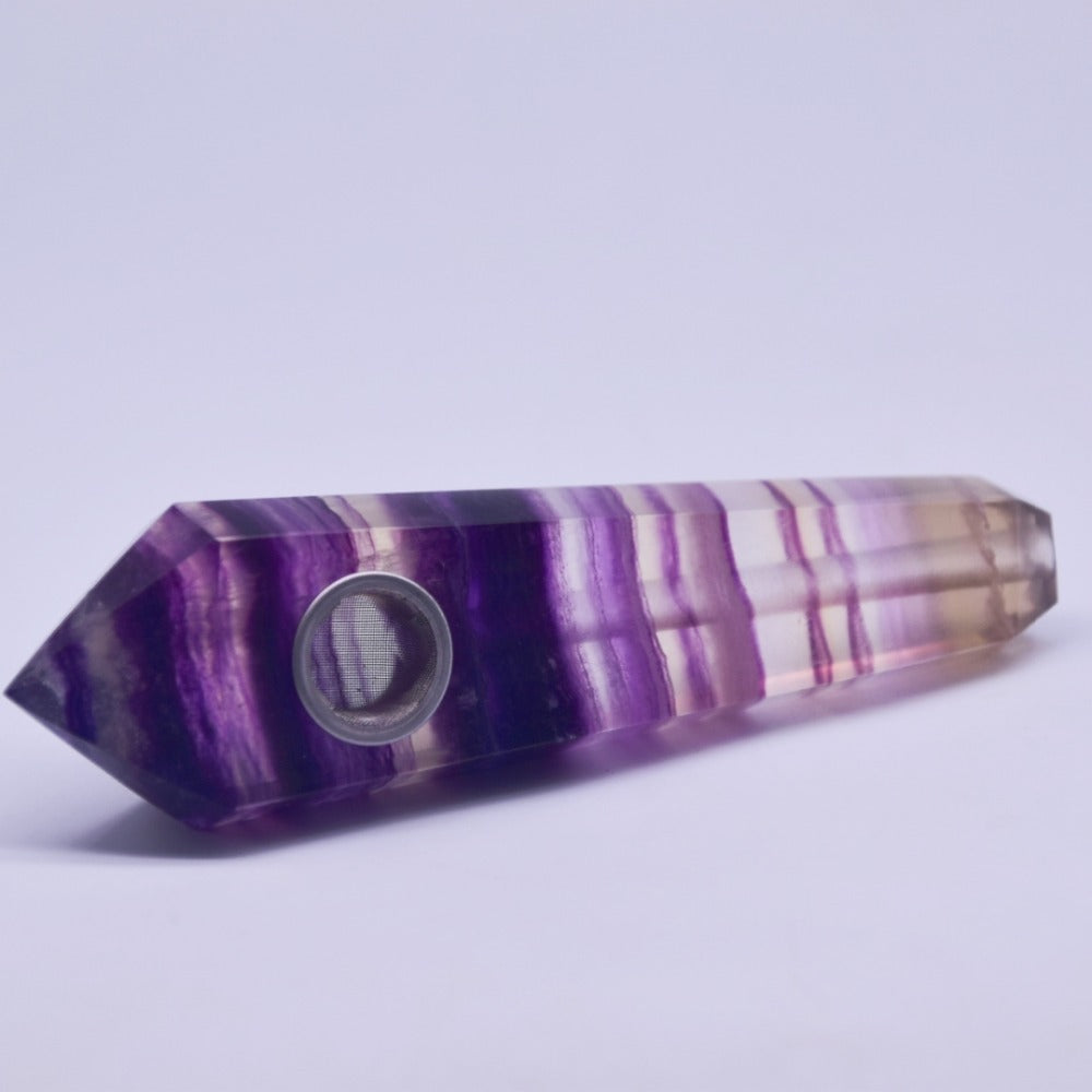 Rainbow Fluorite Gemstone pipe