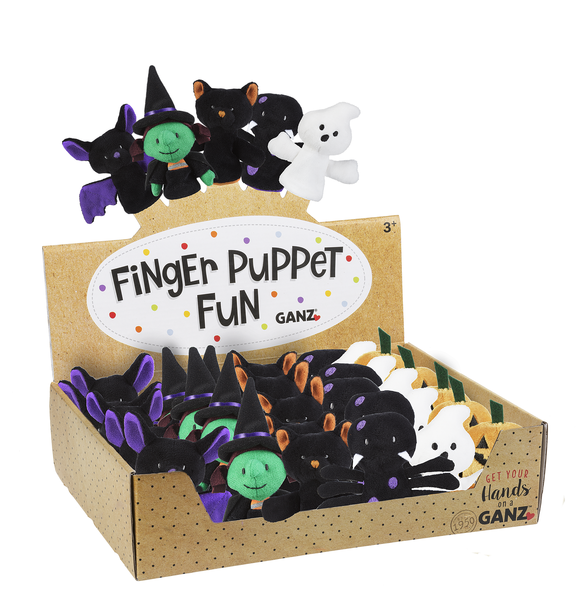 Boo Plush Finger Puppets - Available in Assorted Spooky Creatures!