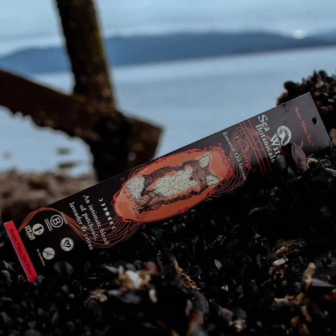 Hermitage Incense: With All-natural Patchouli, Pink Grapefruit, Lavender Essential Oils