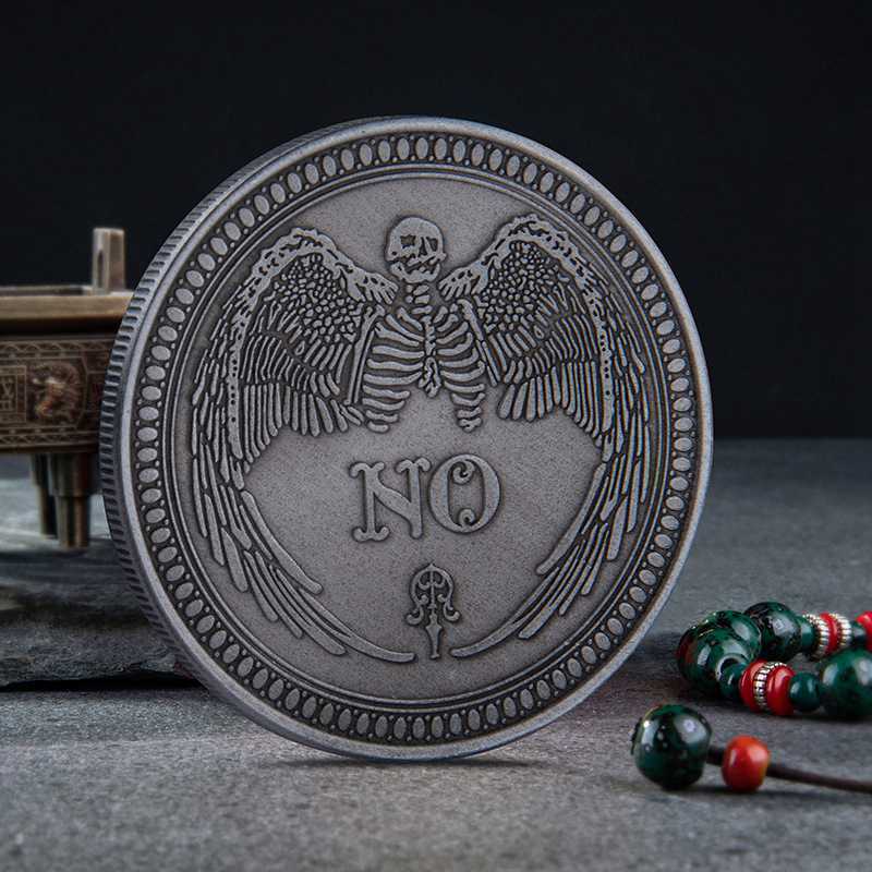 Ouija Yes or No Prediction Coin – Pocket-Sized Divination Token for Quick Answers | Aged Nickel Finish
