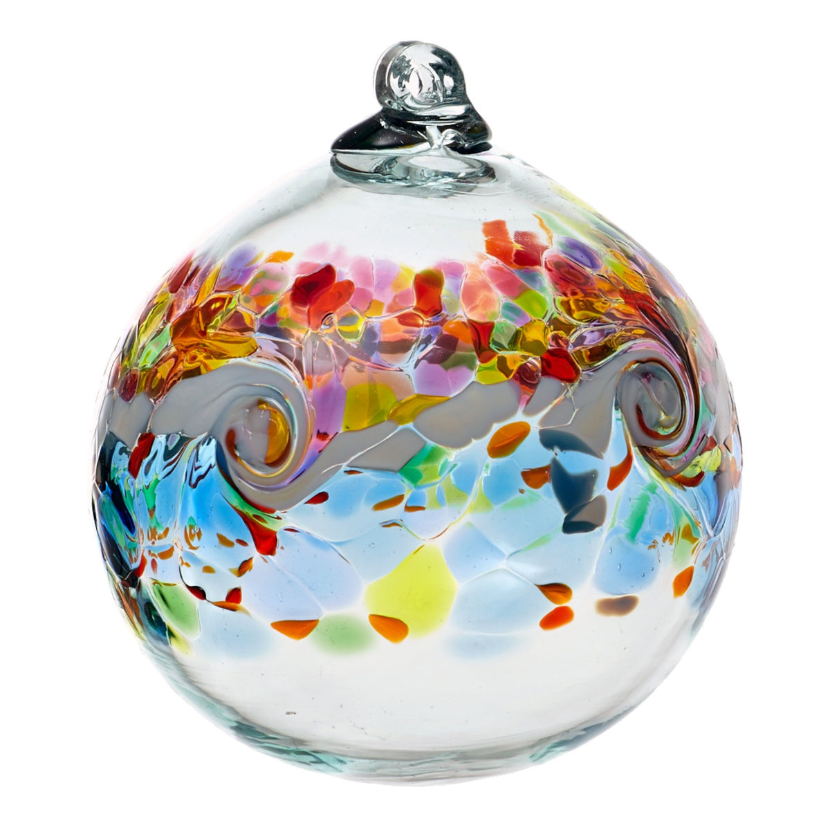 Colour Wave | Northern Lights 6&quot; Hand-blown Art Glass Ornament