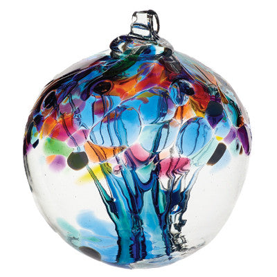 Tree of Enchantment Ball -Caring 2&quot; hand blown Art Glass Ornament - Cast a Stone