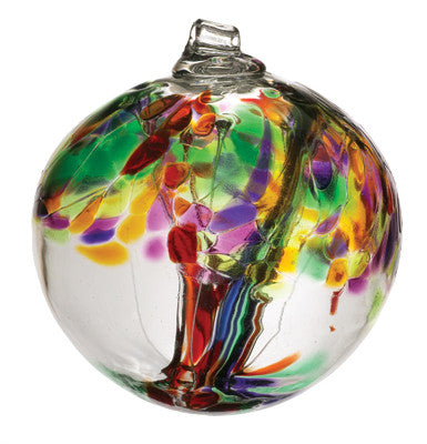 Tree of Life - 6" hand blown Art Glass Ornament - Cast a Stone