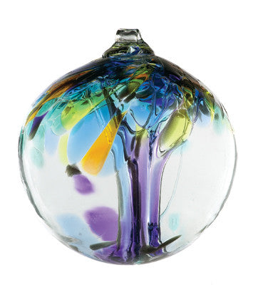 Tree of Enchantment Ball -Wisdom 2&quot; hand blown Art Glass Ornament - Cast a Stone