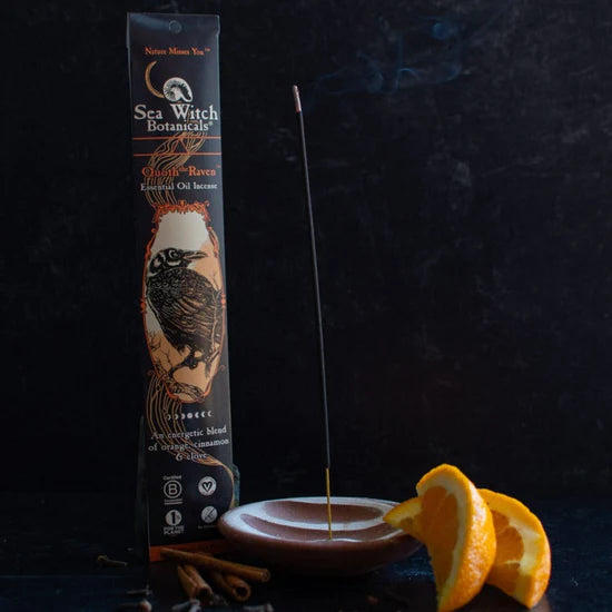 Quoth The Raven Incense: With All-natural Orange, Cinnamon, Clove