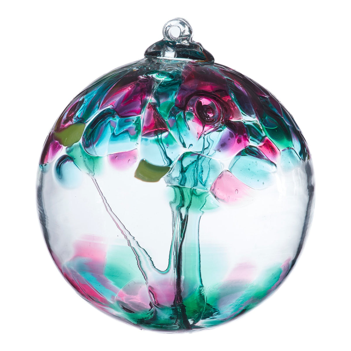 Tree of Enchantment Ball | Harmony 6&quot; Hand-blown Art Glass Ornament