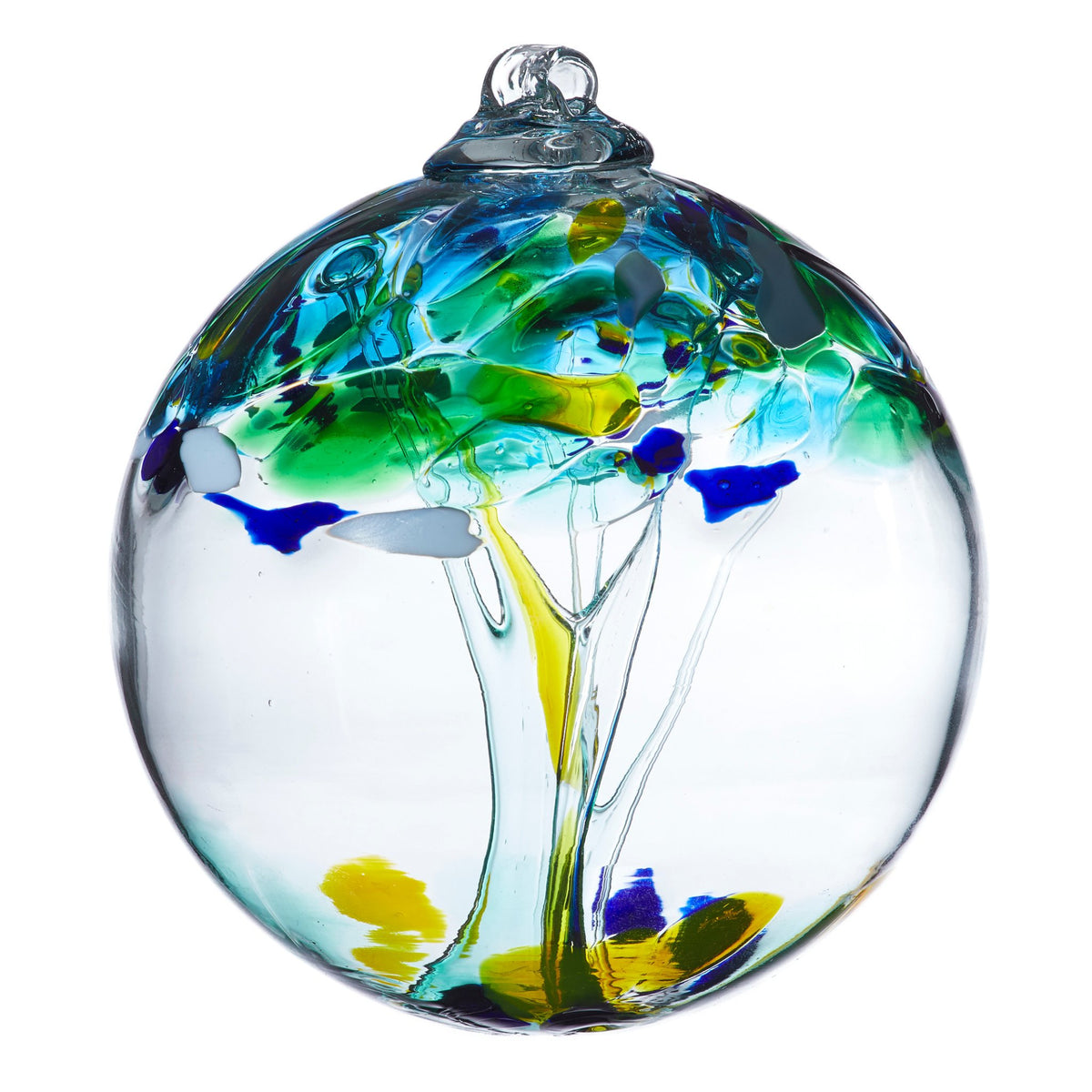 Tree of Enchantment Ball | Unity 6&quot; Hand-blown Art Glass Ornament