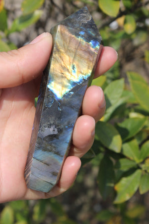Labradorite Gemstone crystal pipe #3 - Cast a Stone