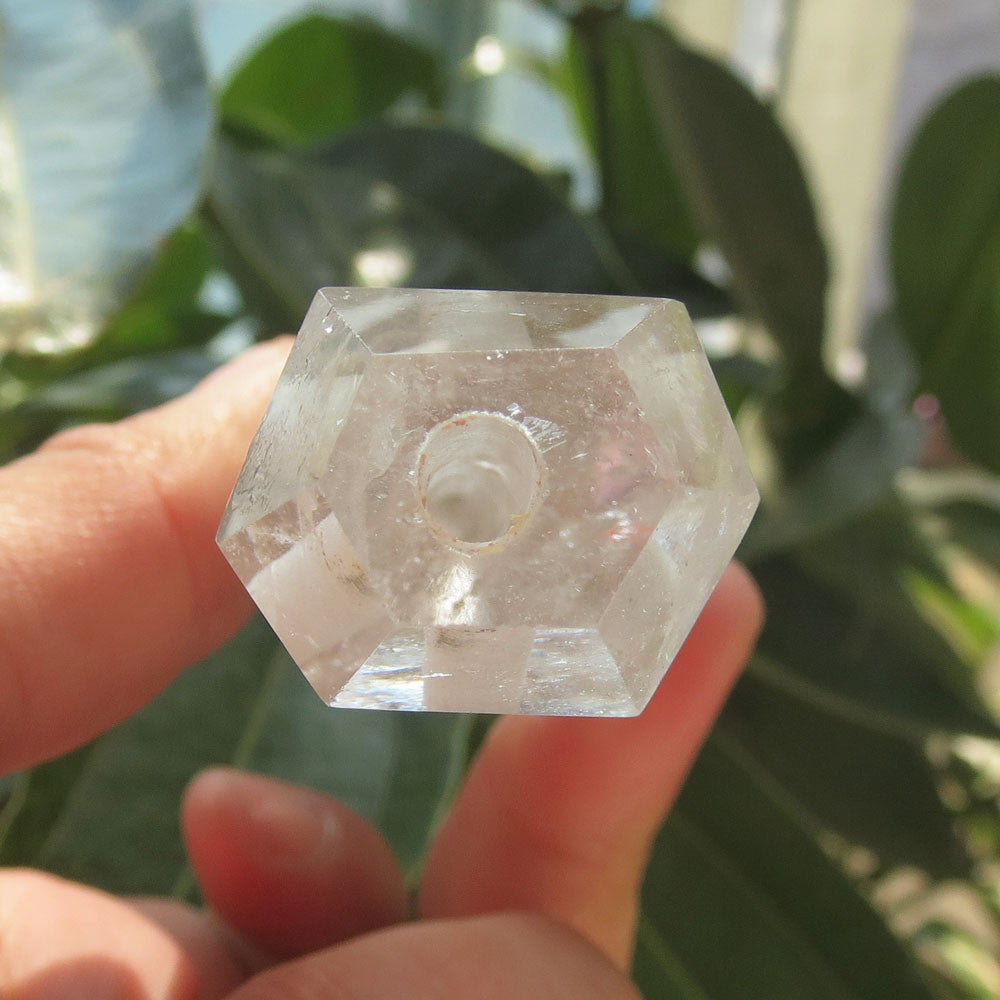 Clear Quartz Gemstone crystal pipe - Cast a Stone
