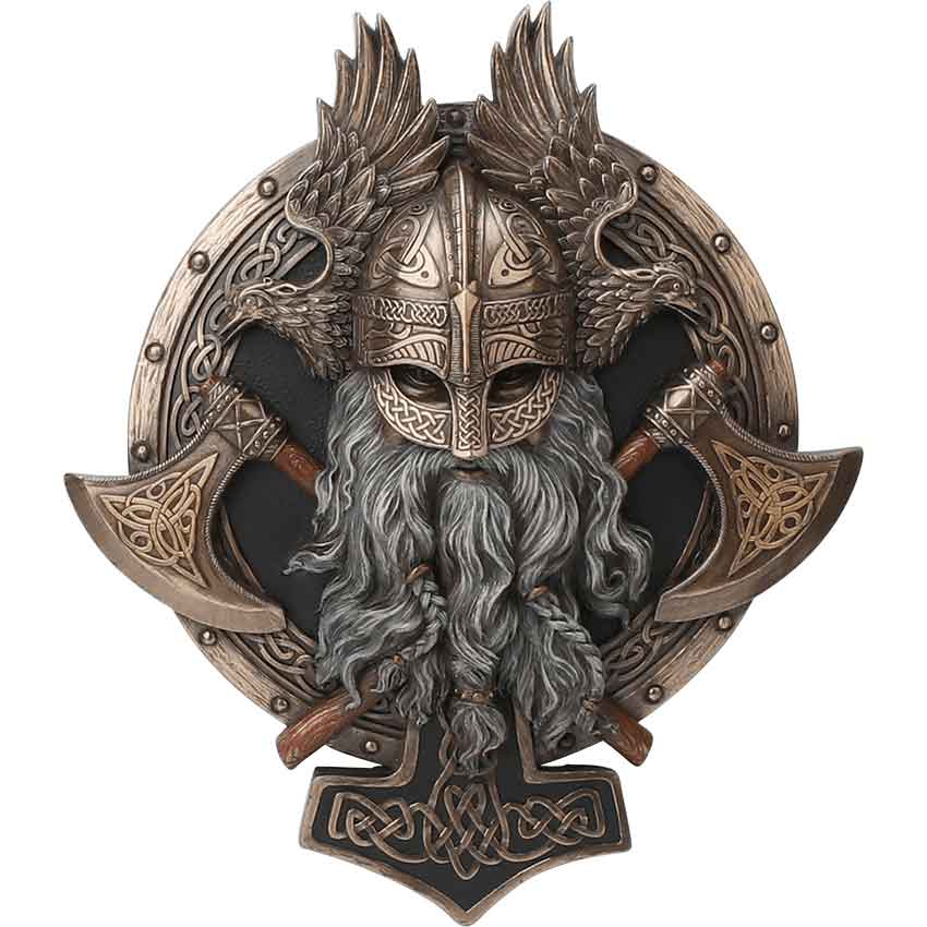 Viking Berserker and Axe Plaque
