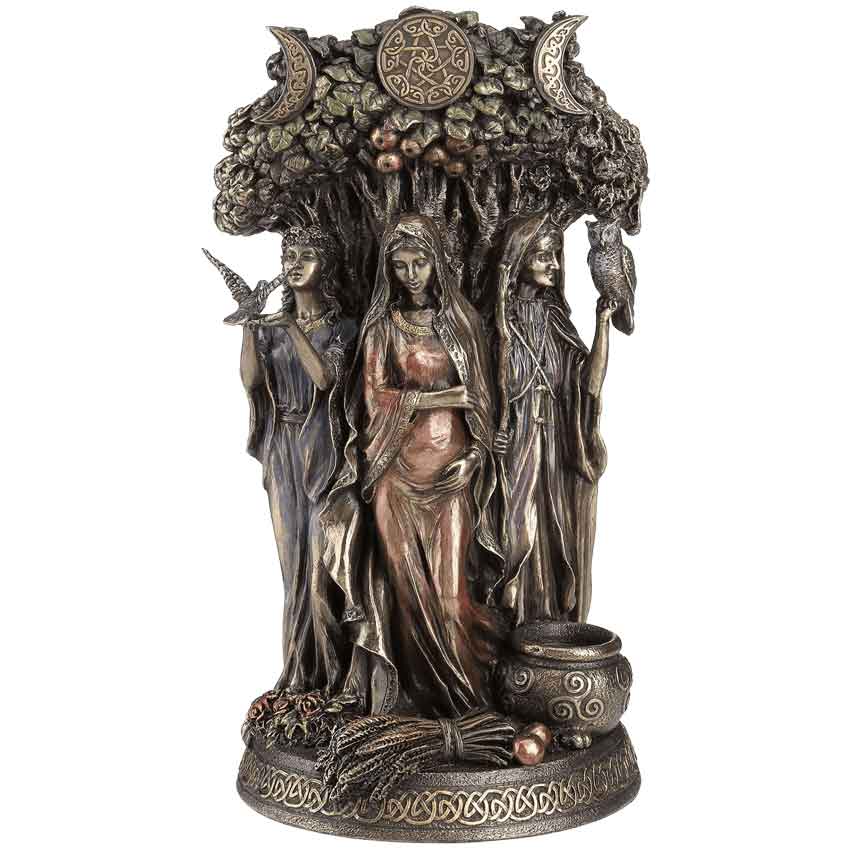 Celtic Tree Triple Goddess Statue