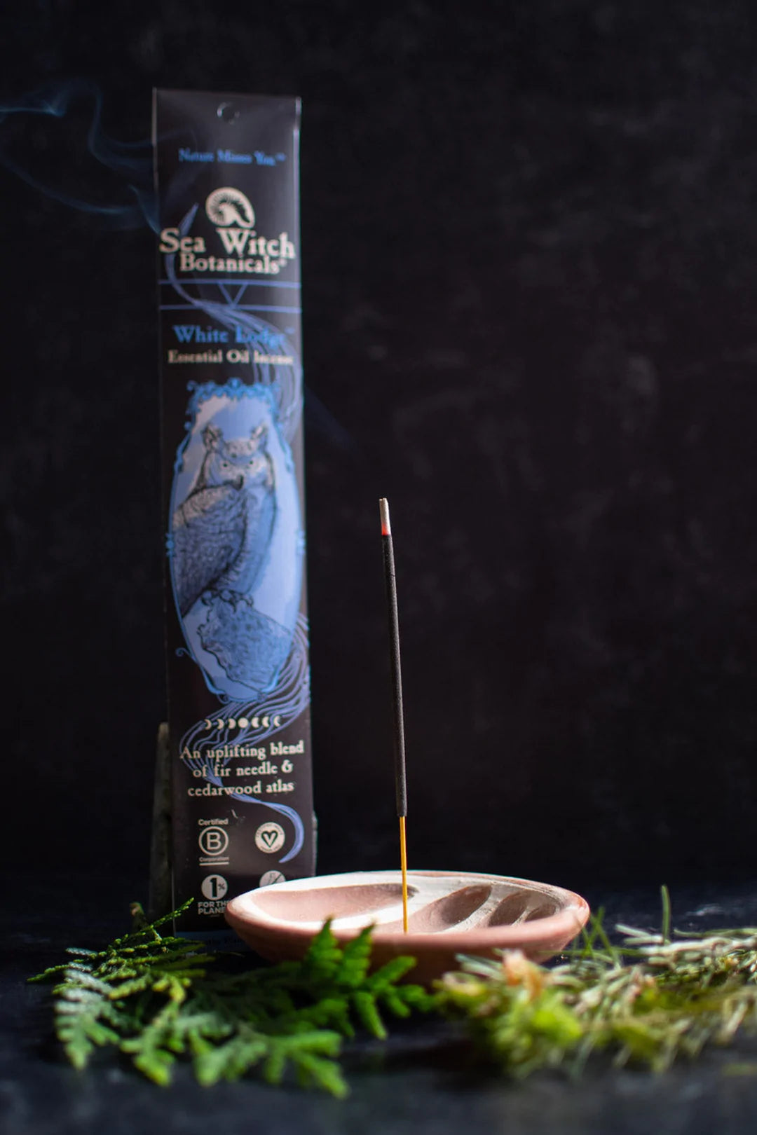 White Lodge Incense: With All-natural Cedarwood Atlas &amp; Fir Needle Essential Oils