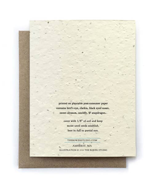 Winter Snowy Owl Greeting Cards - Plantable Seed Paper